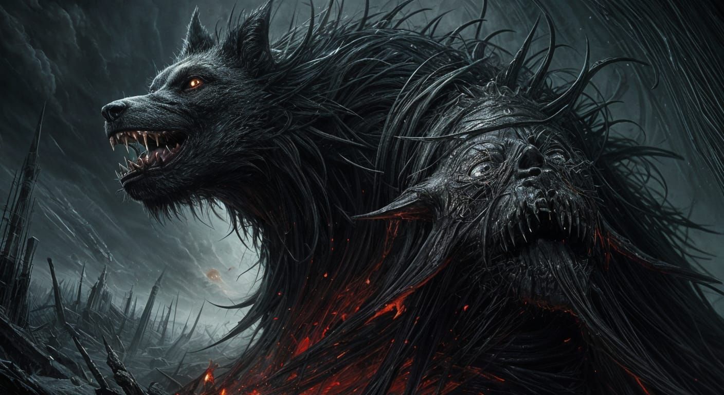 The Gaping Howl of Madness in Dramatic Horror Style