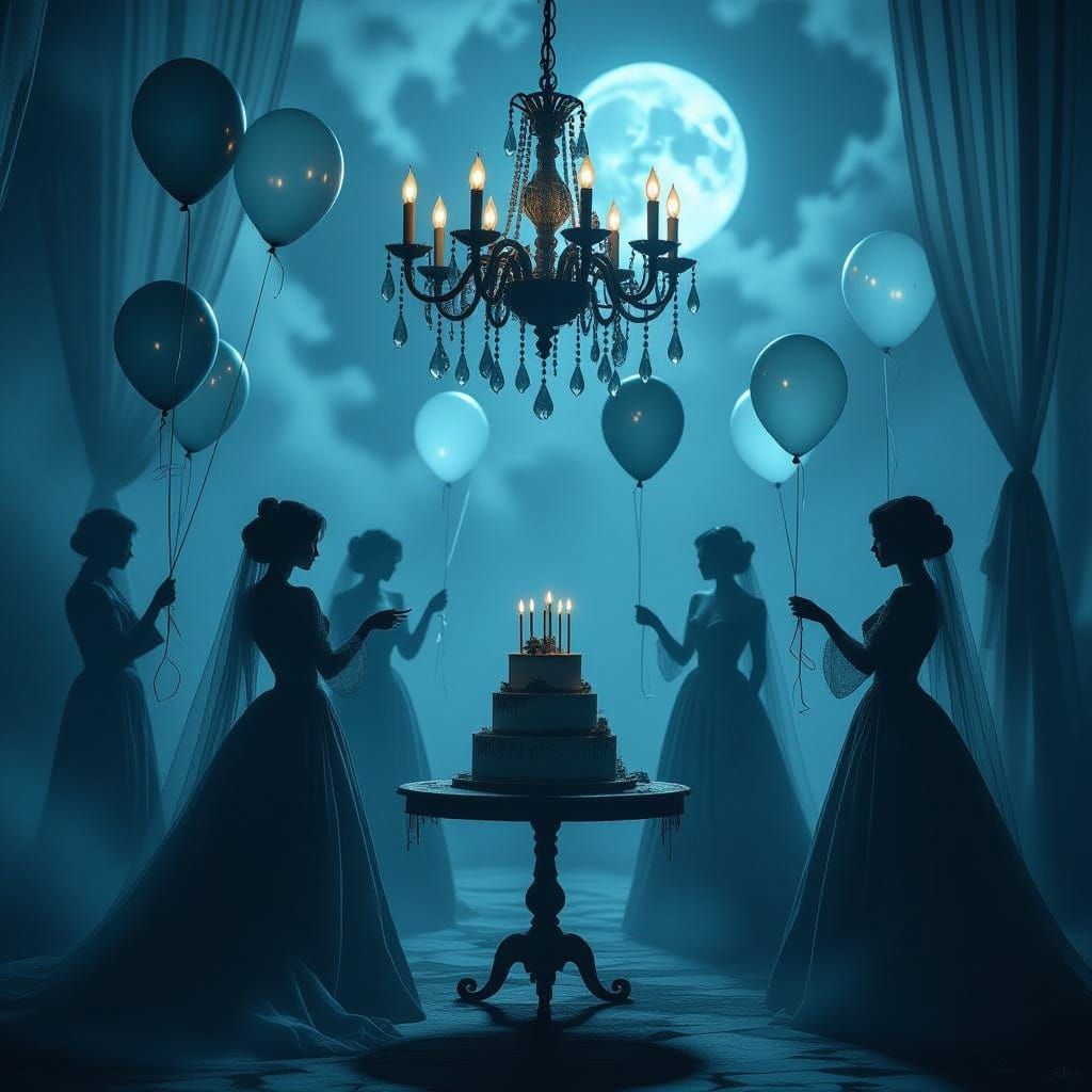 Ethereal Birthday Party in Gothic Art Style