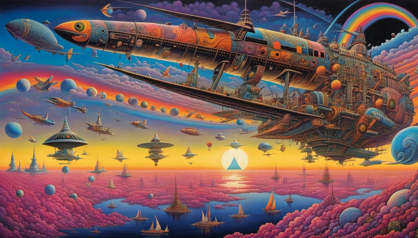 Psychedelic Tribute Art in Vibrant Colors