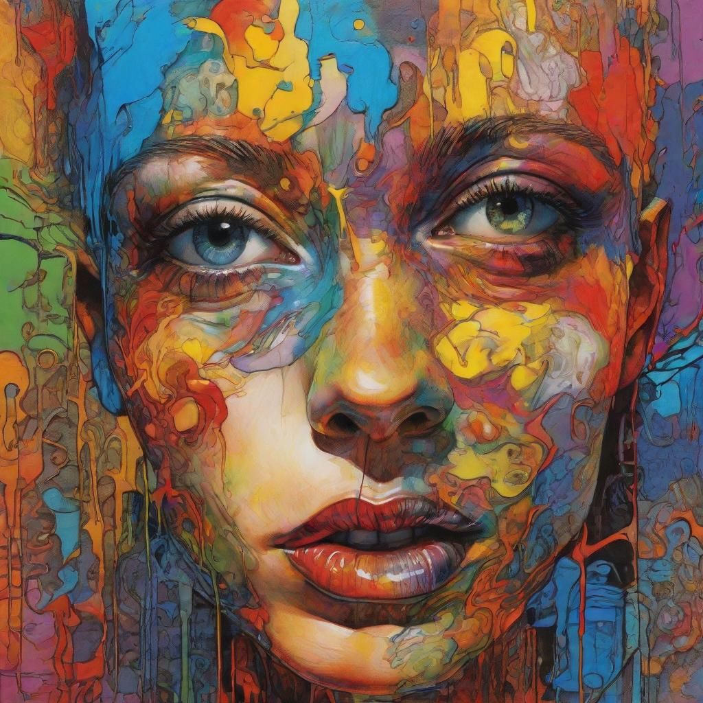 Blue/Green Eye Abstract Background / Portrait