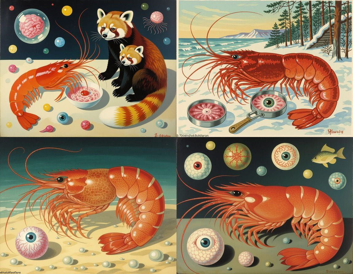 Grotesque Animal Chimera in Surreal Horror Style