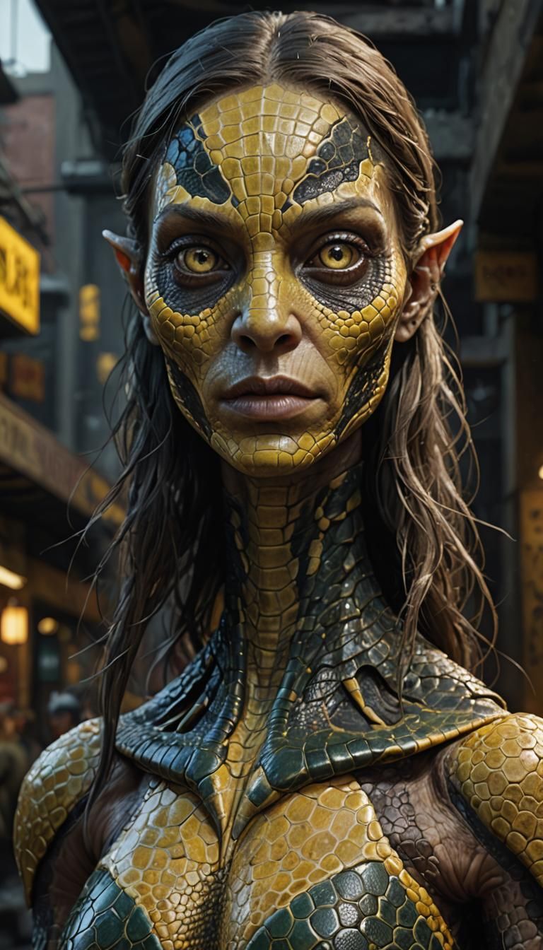 Reptilian Human-Hybrid female