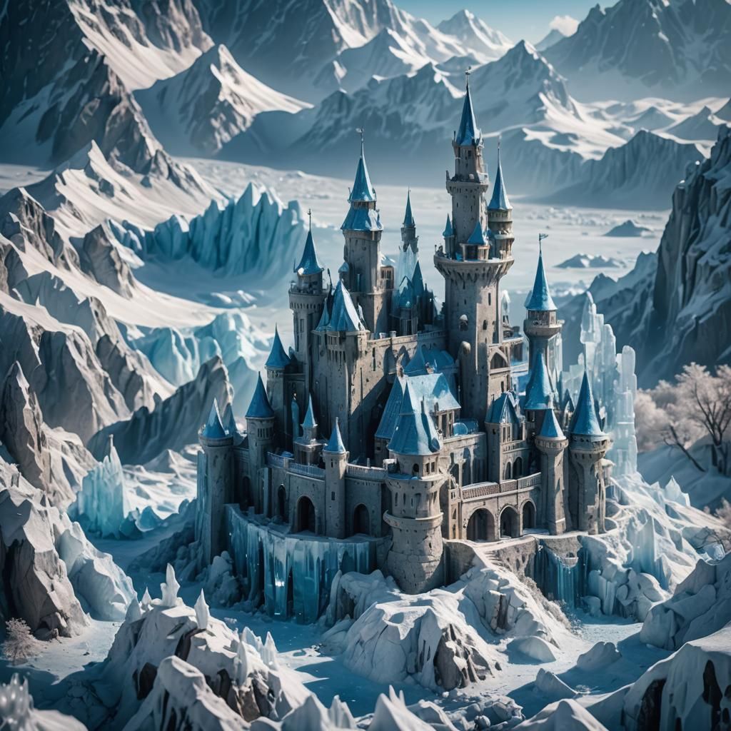Icy Crystal Fortress: A Photographic Masterpiece