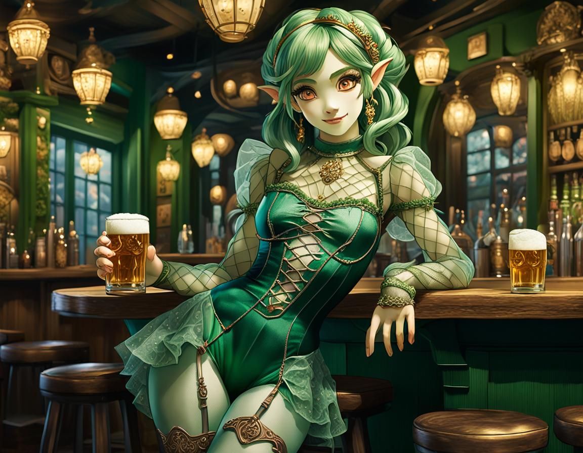 Baroque Ogre Maiden in Bohemian Tavern