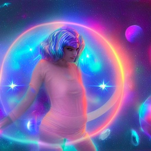 Cosmic Space Fairies in Astral Orbit