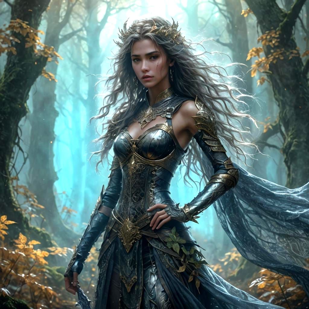 Gorgeous Female Character in Detailed Matte Painting