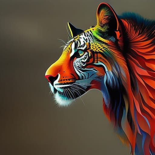 Colorful 3D Nebula with Cubist and Fauvist Elements