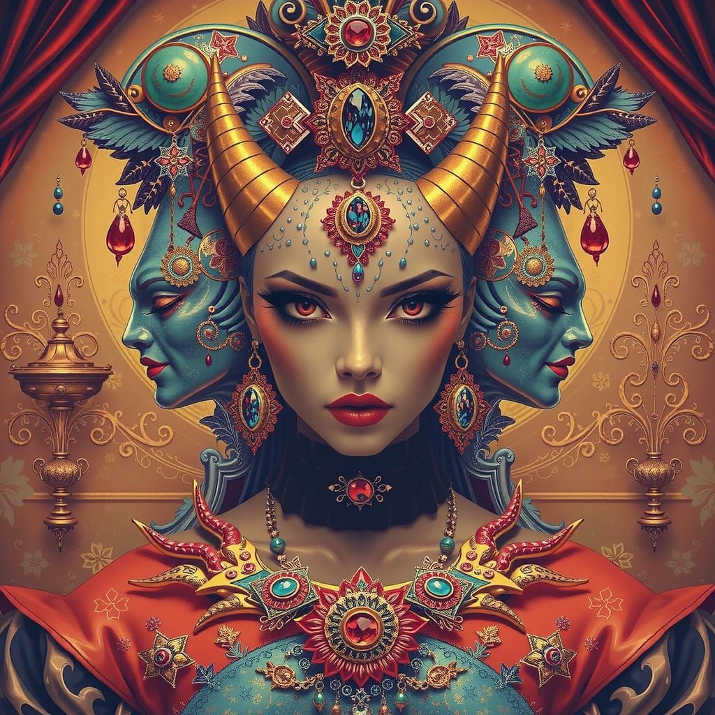 Psychedelic Hyperrealism Scene with Vibrant Textures