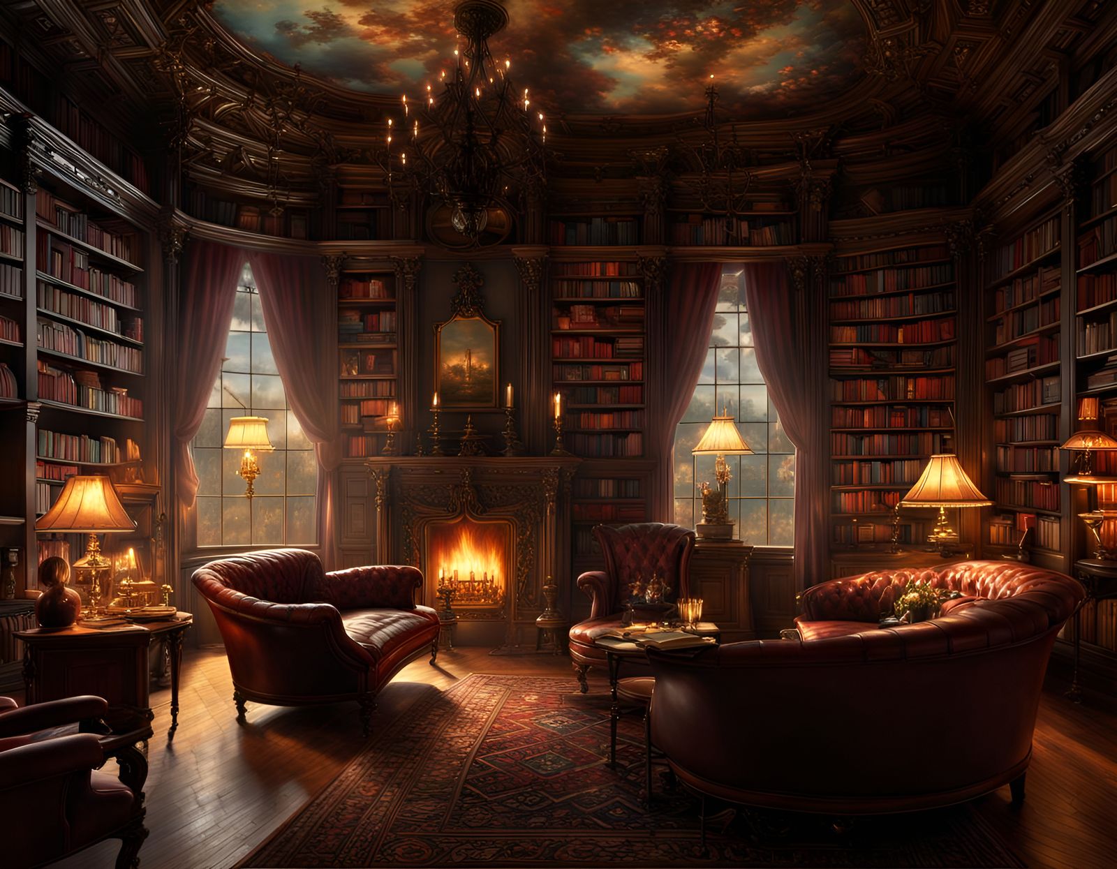 Grandparent's Victorian reading room