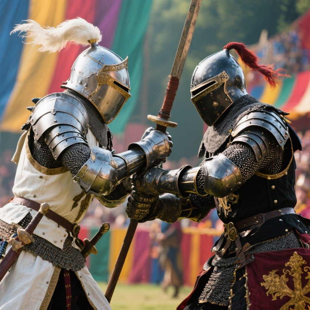 White Knight vs Black Knight Jousting Tournament
