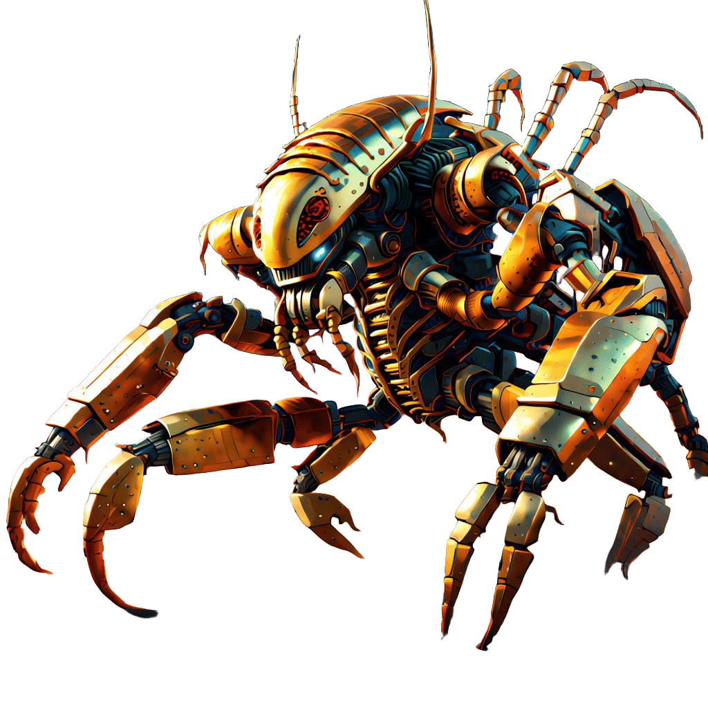 Giant Robot Scorpion Monster on the Moon