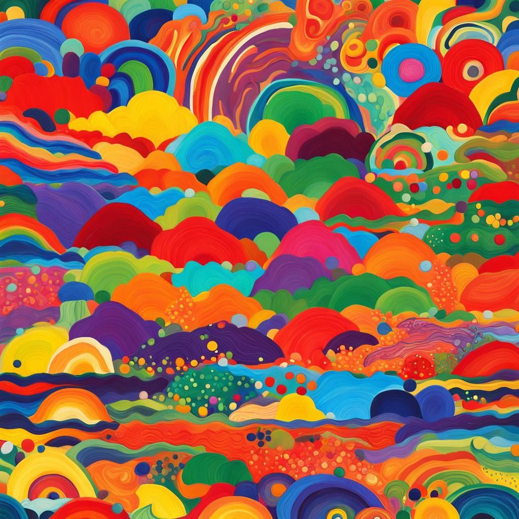 Abstract Art: Eat the Rainbow in Complementary Colors