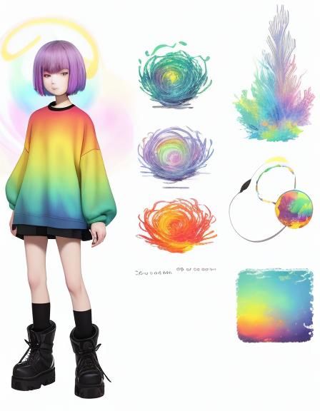 Surreal Oil Painting of Frisk in Dreamlike Style
