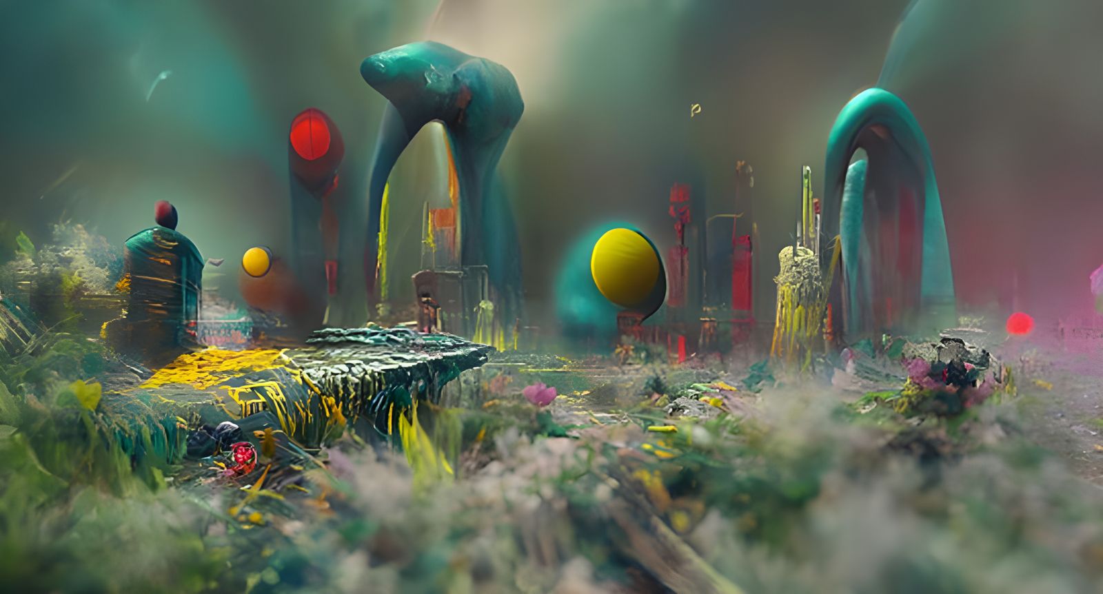 Futuristic Gardens on Sonic Nine: Digital Matte Painting