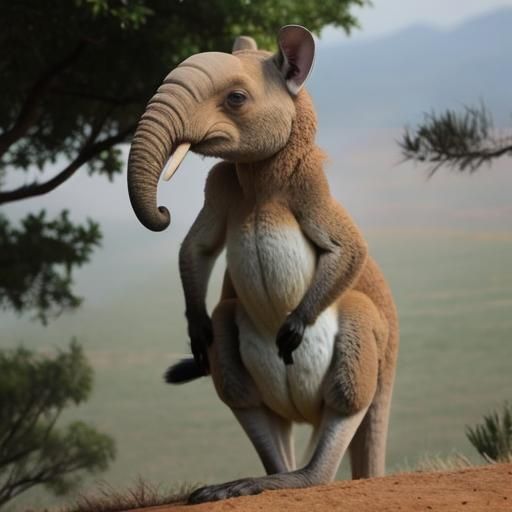 Kangaroo in Natural Habitat Photo