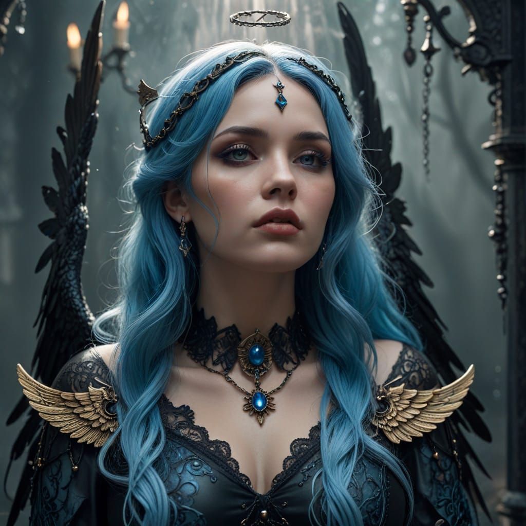 Gothic Goddess Hunts an Angel with Bold Style