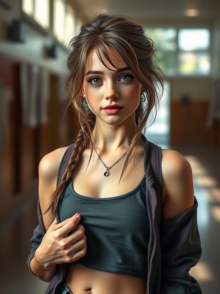 Beautiful Polish Girl Portrait with Dynamic Lighting