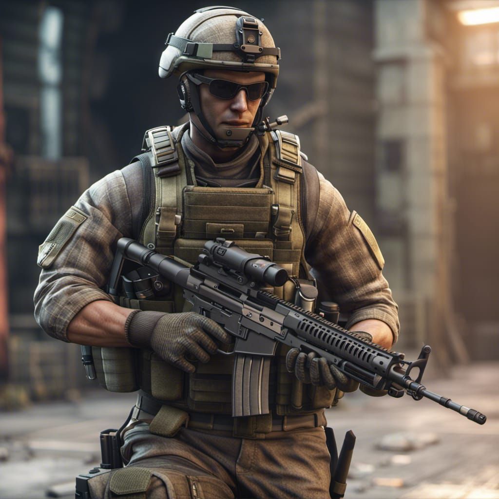 British Military Soldier in Modern 3D Rendering