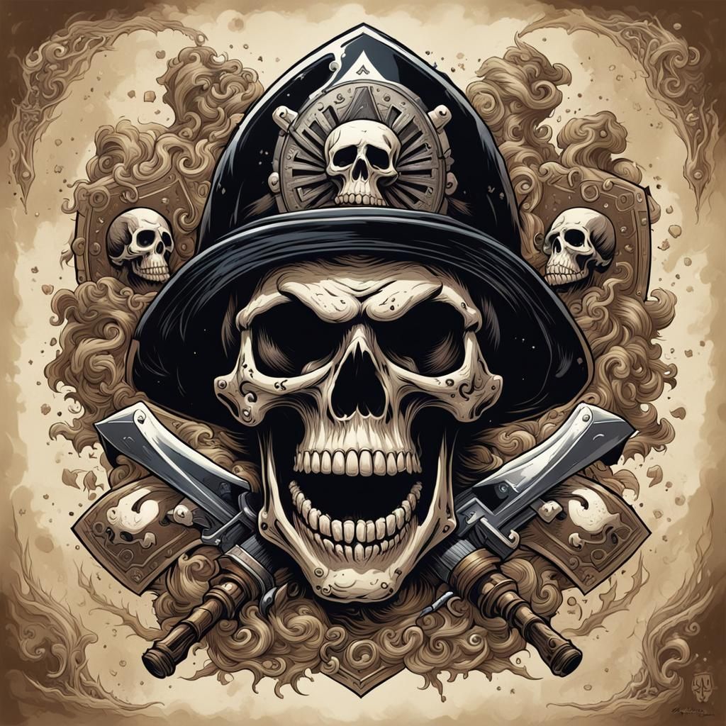 Laughing Skull Ace of Spades Comic Art