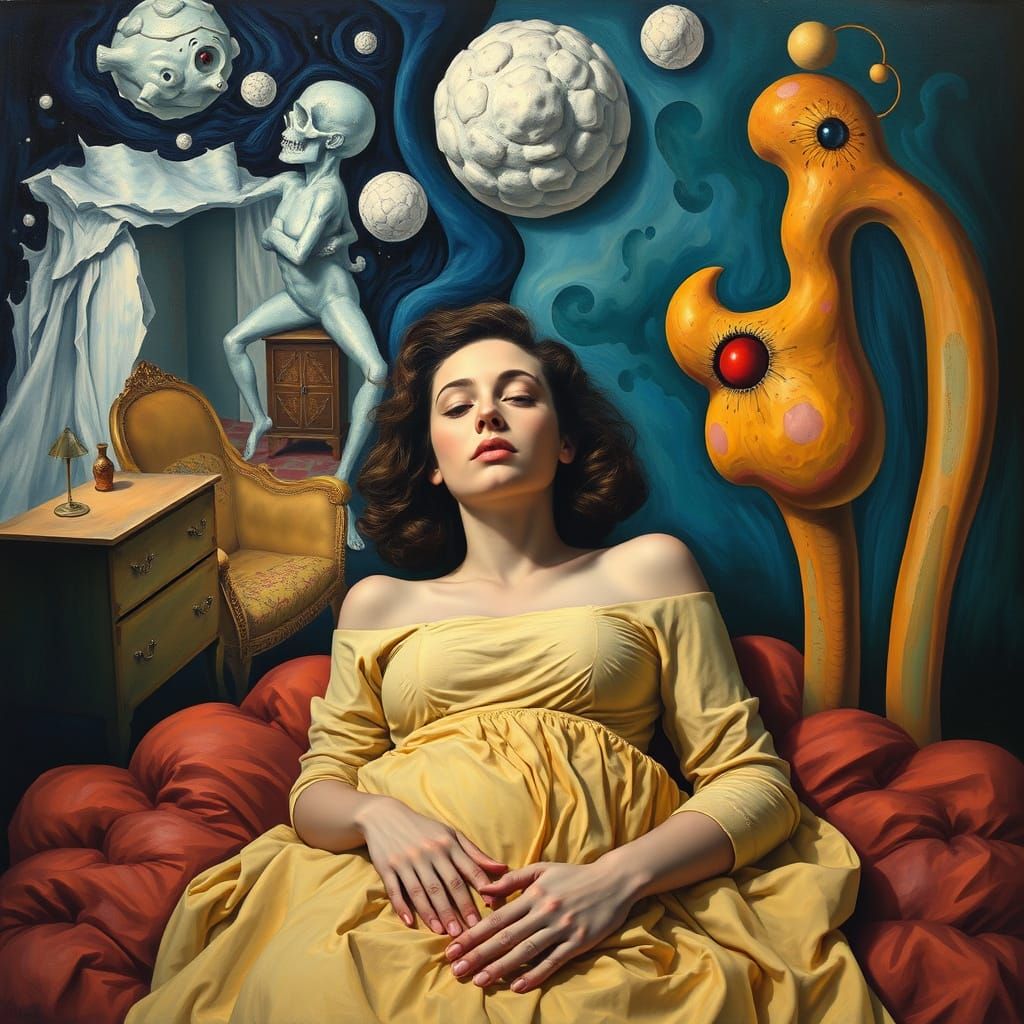 Surreal Dreams: Oppenheim and Arp Inspired Visions