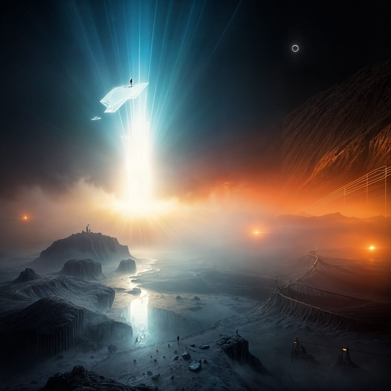 Surreal Number in Dreamlike Desert Landscape