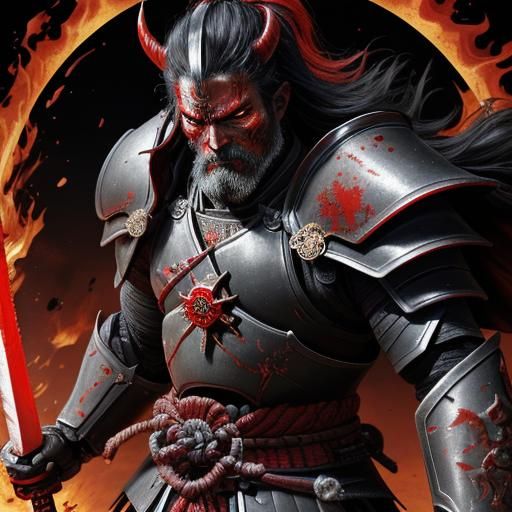 Infernal Warrior: God of Death with Fiery Armor