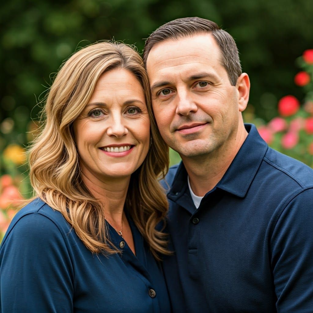 Loving Parents Portrait in Golden Light