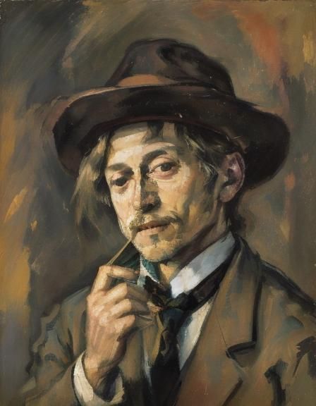 Detailed Impasto Portrait on Canvas