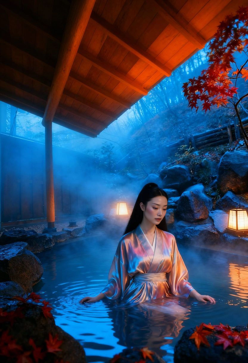 Cinematic film still. Medium shot. Chinese actress Ni Ni is ...