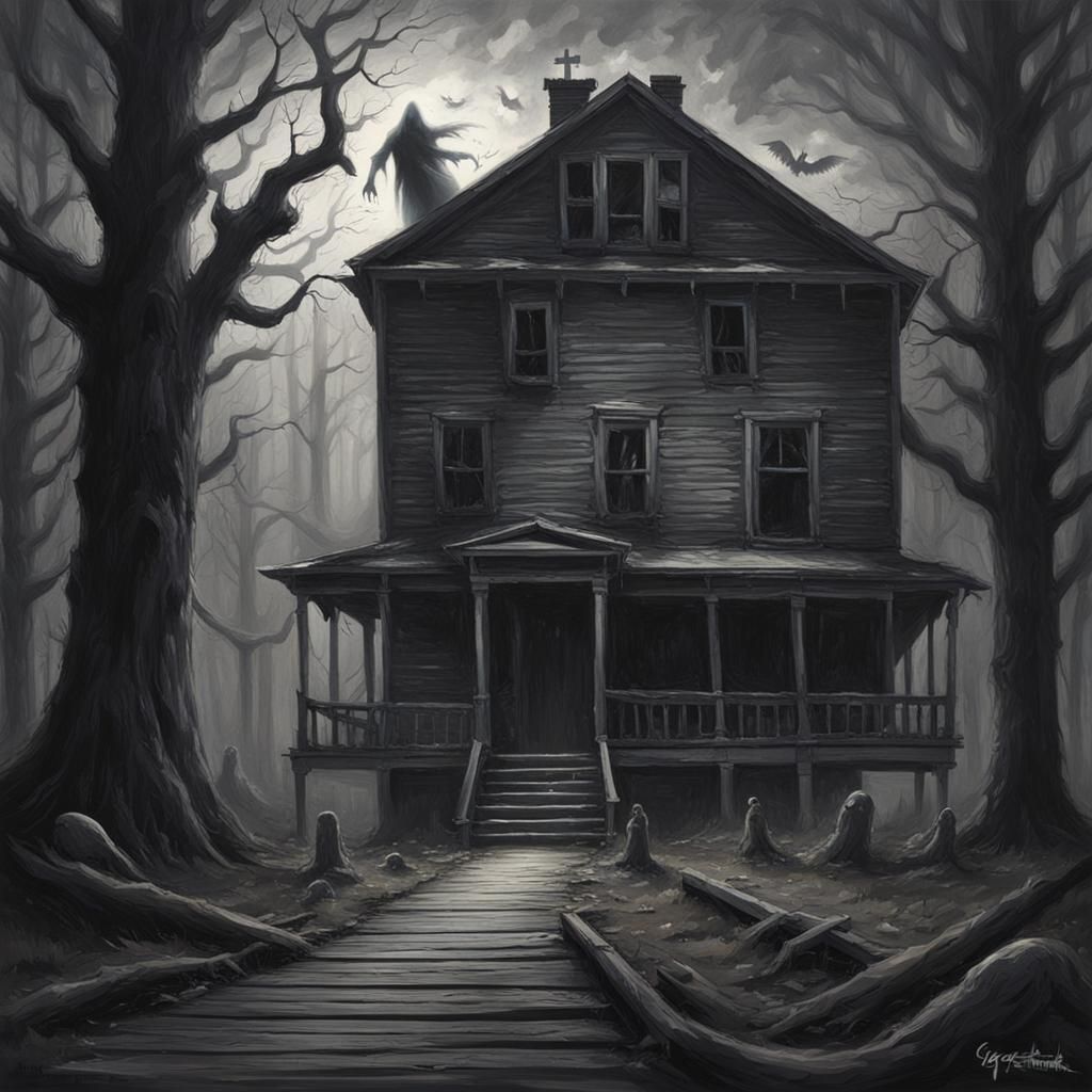 Sinister Ghosts Shake Floorboards: A Dark Fantasy Image