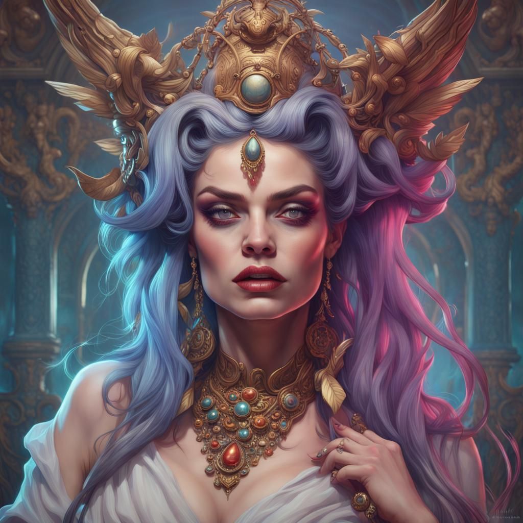 Goddess of Discord: Hyperdetailed Digital Portrait
