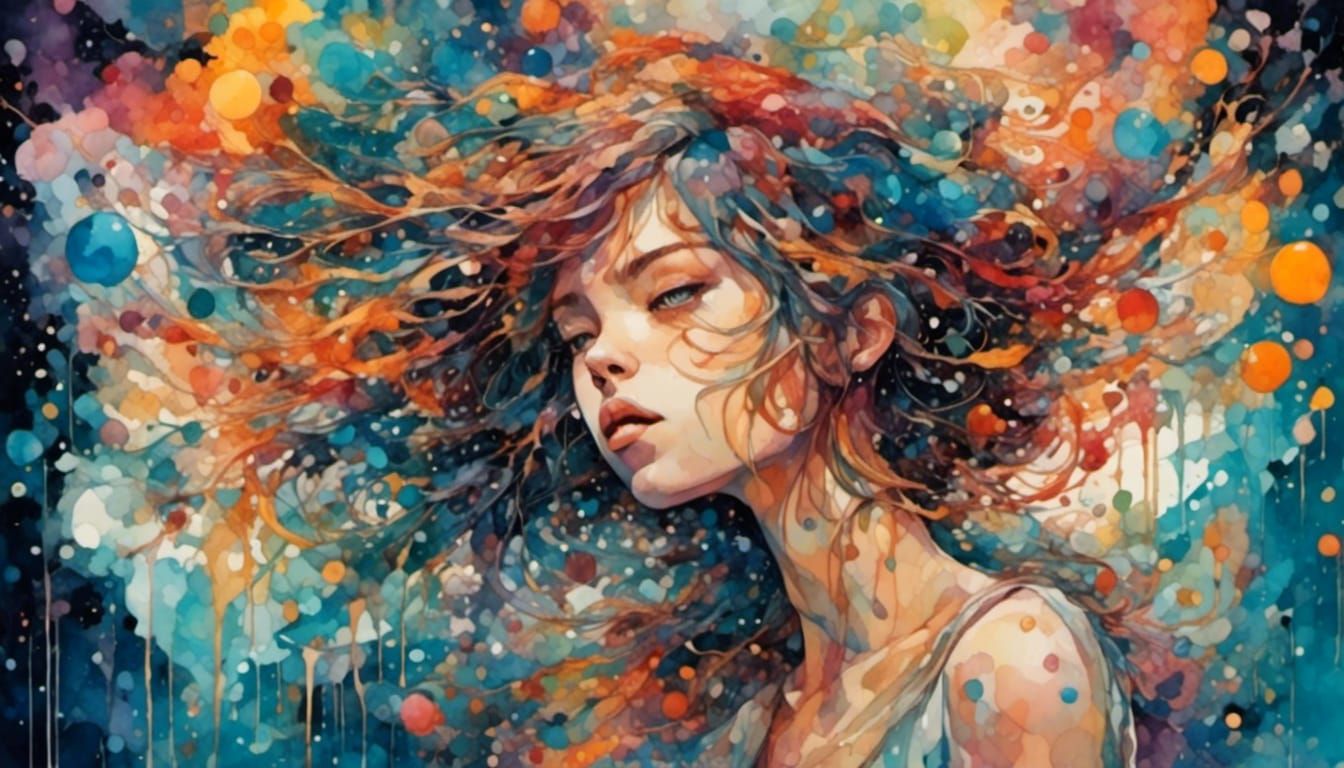 With drops of Jupiter in her hair.