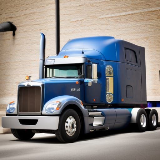 Semi Truck in Professional Photography Style