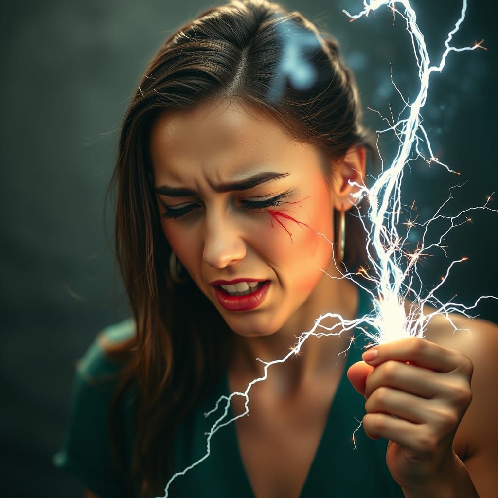 Electric Shock in Hyperrealistic Style