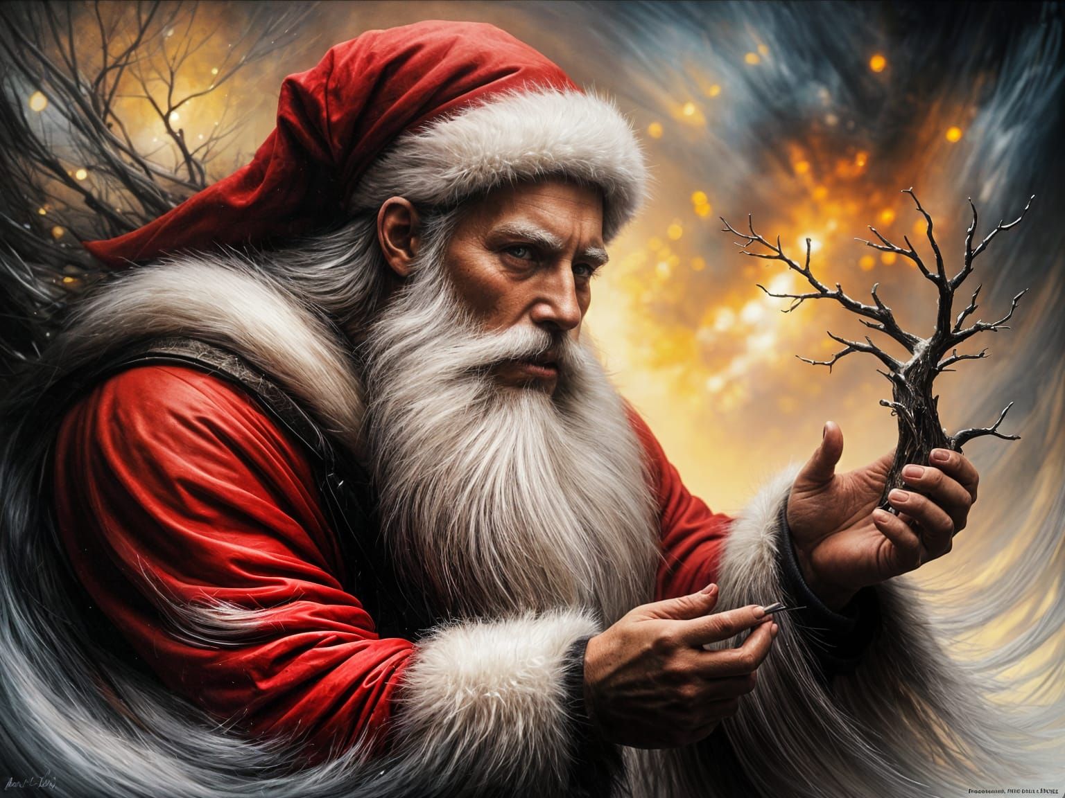 Nikolaus Examines Nature in the Fading Light of Day