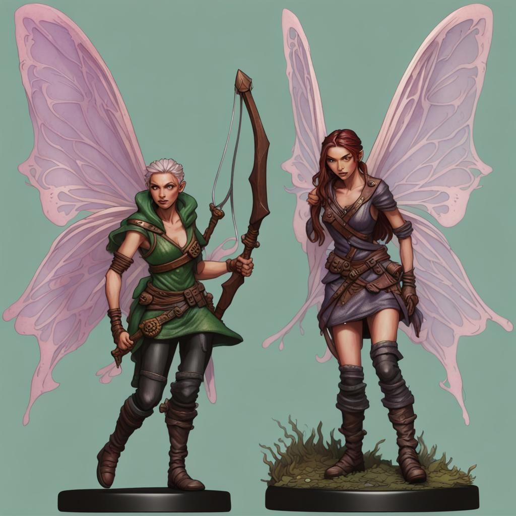 Fairy Rogue Miniature for Dungeons and Dragons
