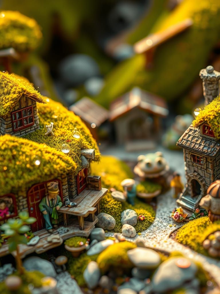Detailed Miniature Worlds Alive with Tiny Creatures