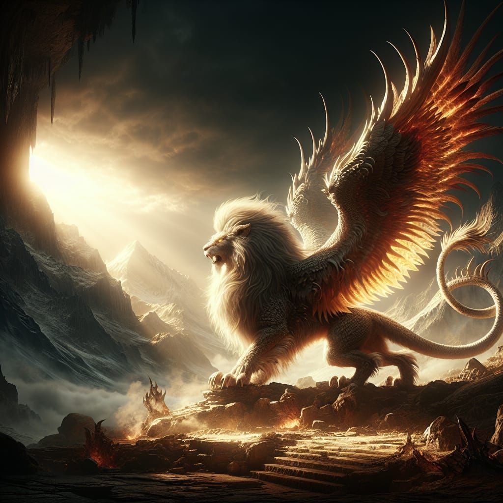 Majestic Manticore in Radiant Light