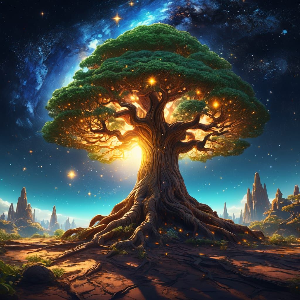 Yggdrasil 
Garden = Universe 
Tree = Galaxy

Galactic tree within a Universe garden 

Astronomy 

Stars 

Endless

** Th...