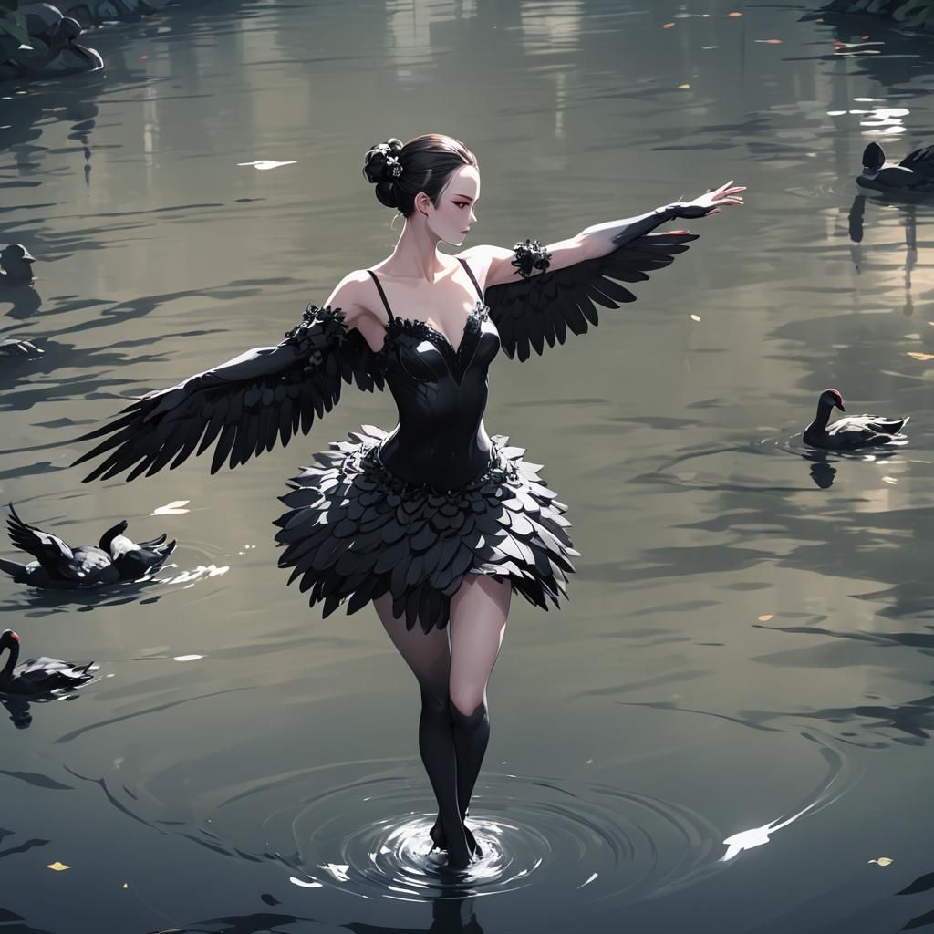 Black Swan from Honkai Star Rail Anime Art