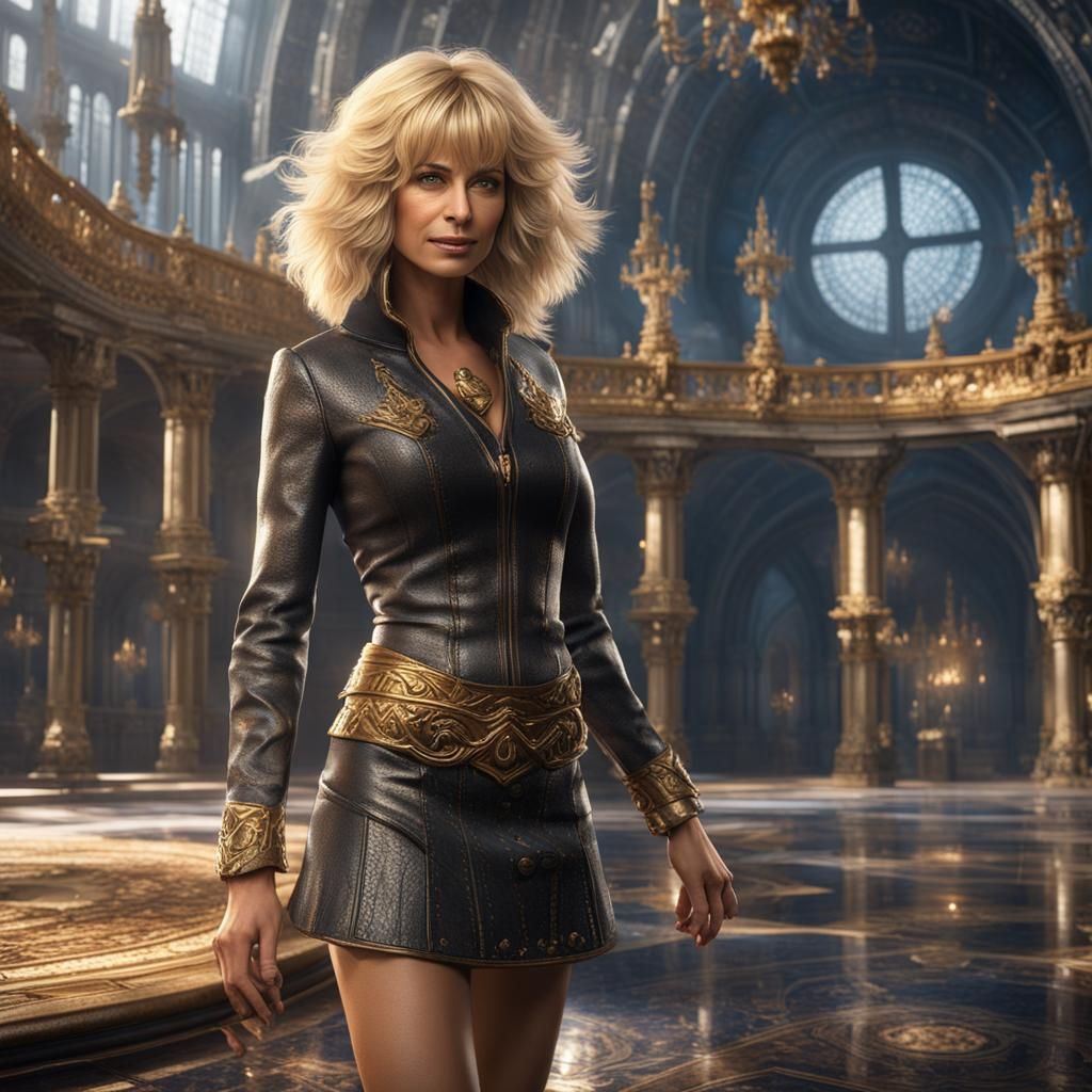 Fantasy Portrait: Voluptuous Blonde in Detailed Digital Art