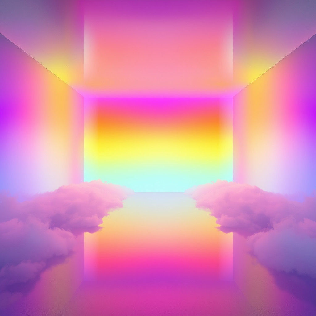 Iridescent Room at Rainbow's End: A Dreamlike Realm