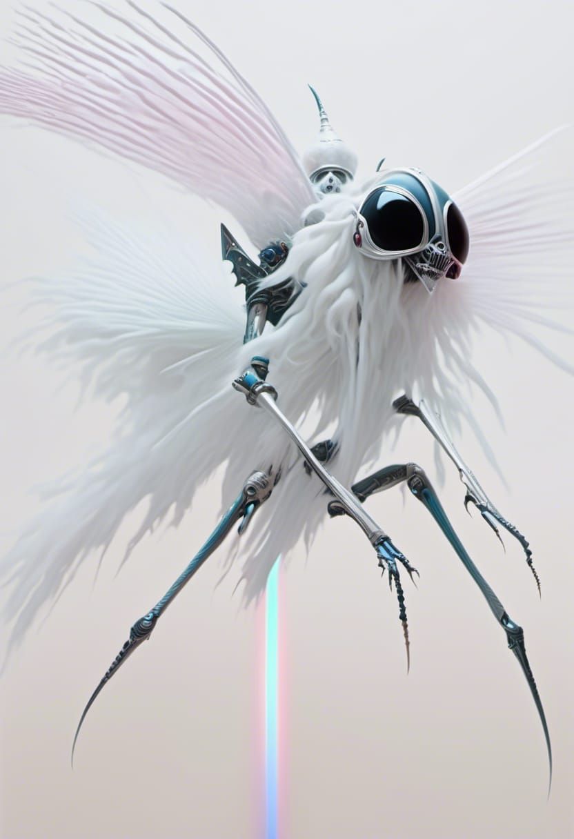 Abstract Alien Portrait in a Bizarre Landscape