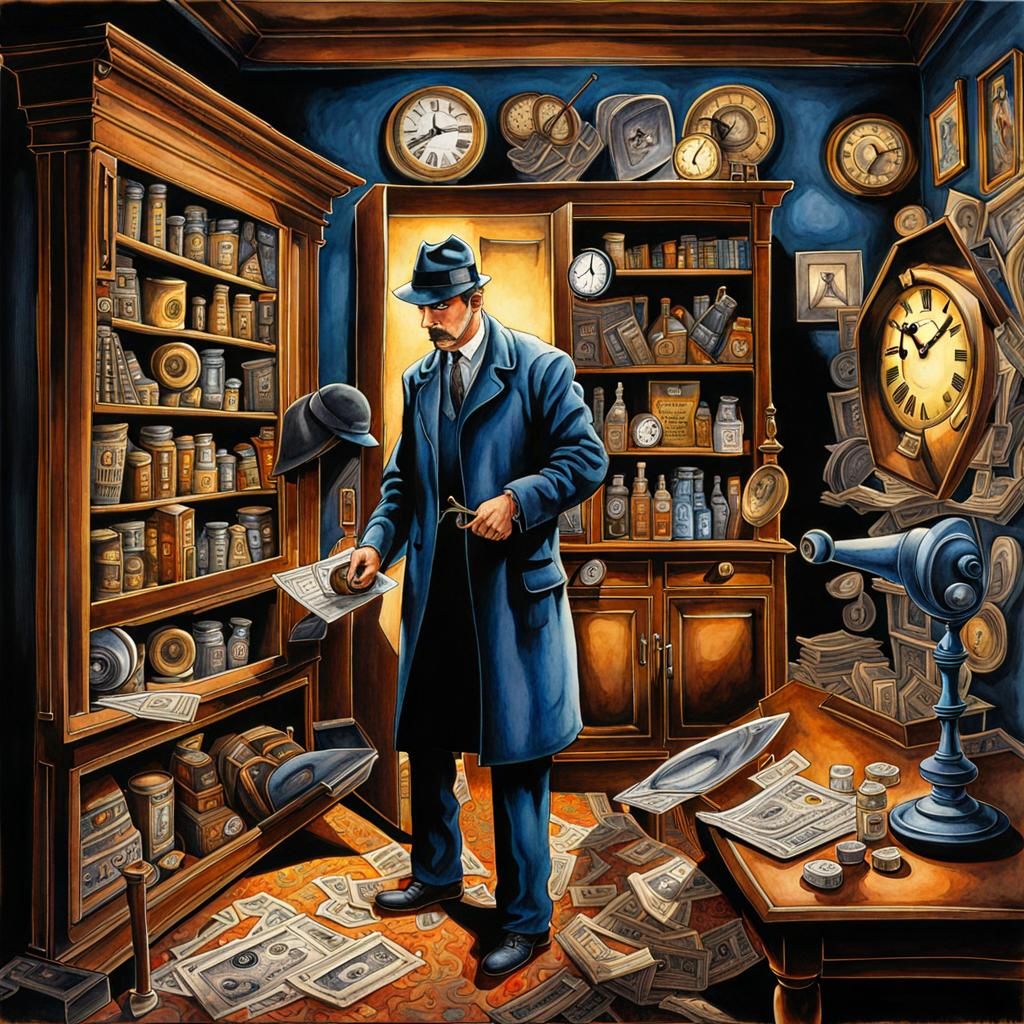 Noir Detective Investigates Peculiar Crime Scene