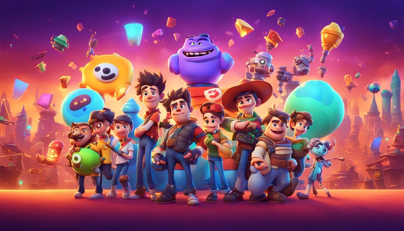 TAON FUN Gaming Banner in Pixar Style