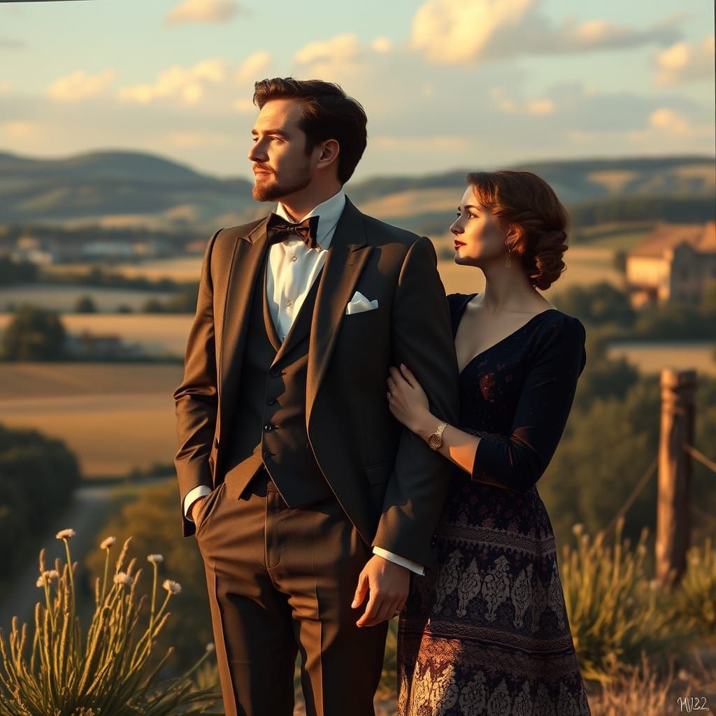 Man in Two Places at Once, Art Nouveau Style