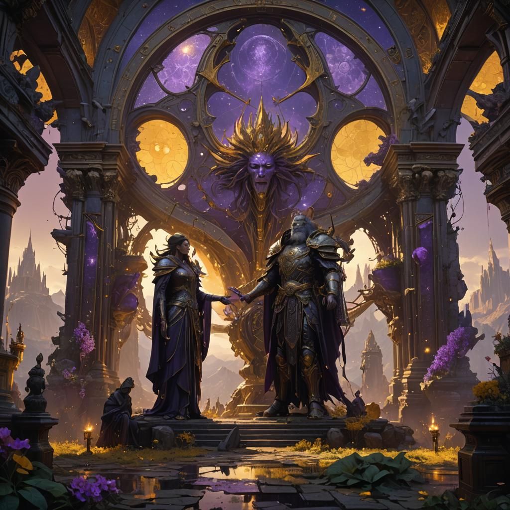 Powerful Sorceress in Catastrophic World: Dark Fantasy Art