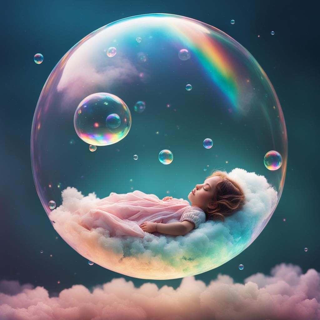 Dreamy Soap Bubble Flight in Cinematic Style