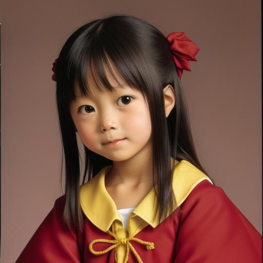 Classic School Portrait of a Six-Year-Old Child