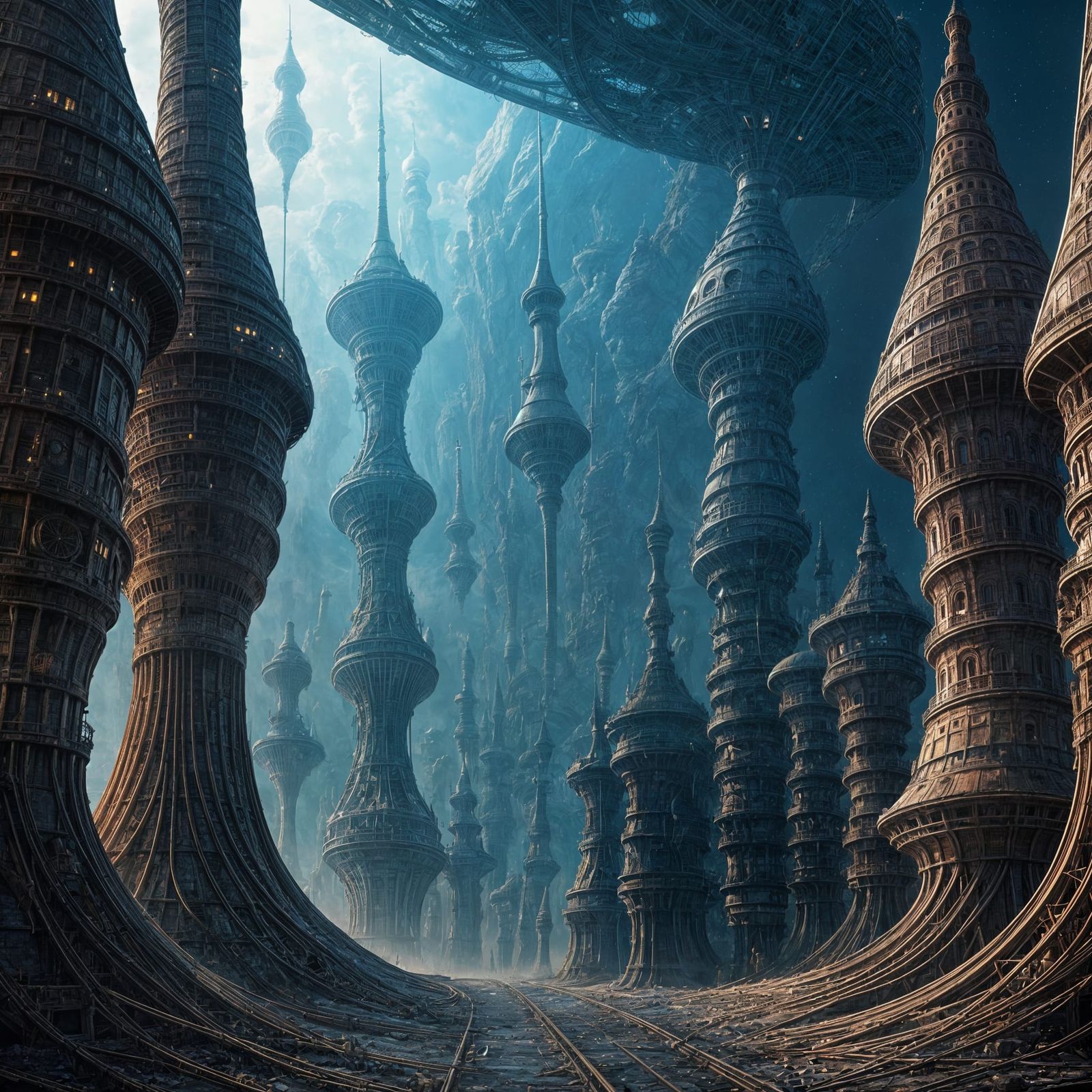 Surreal Futuristic Landscapes in Dystopian Whimsy